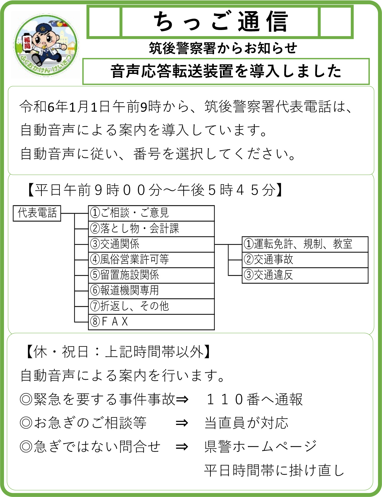 音声応答転送装置
