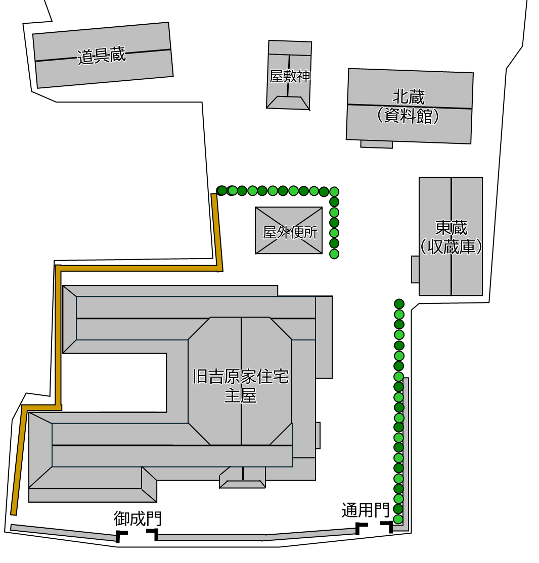 旧吉原家住宅敷地配置図