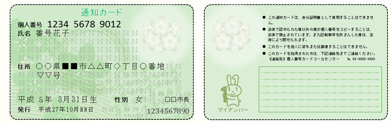 マイナンバーが通知されます 大川市